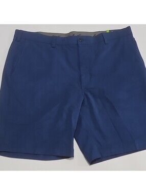 Ben Hogan Performance Men's Golf Chino Shorts Blue 40W 9" Stretch UPF 50.  0168